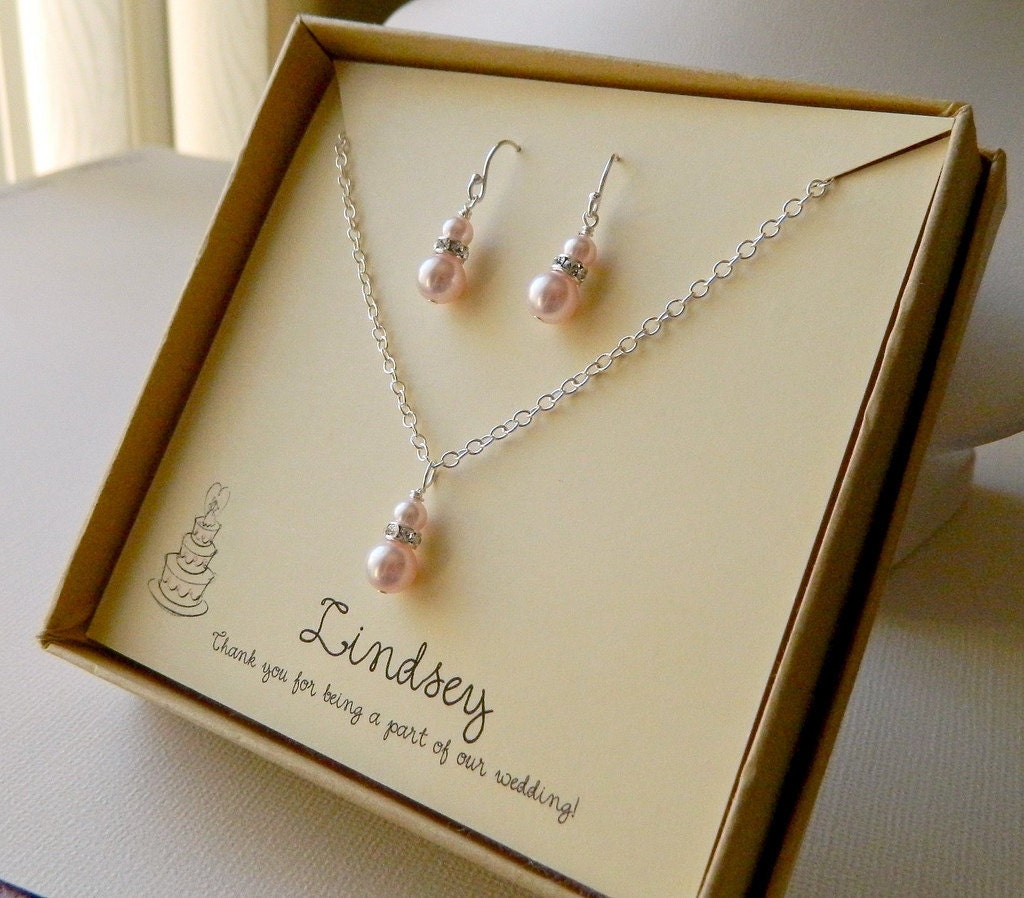Mini Luxe Pearl Necklace with Matching Earrings - Exclusively for Flower Girls and Jr. Bridesmaids - Jewelry Card and Box Included
