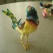 Vintage Pipe Cleaner Bird, Multicolored Pipecleaner Millinery Bird