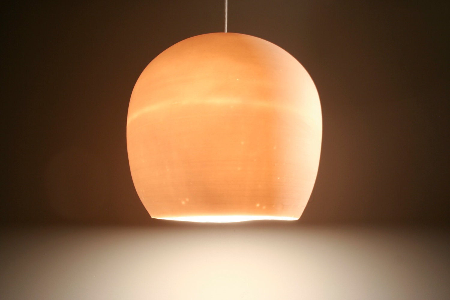 LED Pendant Lamp: 8" Porcelain Egg