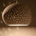 Pendant Lamp: 7.5" Claylight , A-Symmetrical Line Pattern