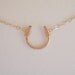 ROSE GOLD Tiny Luck Necklace - Tiny Hand Formed Rose Gold Filled Horseshoe on Rose Gold Filled Chain