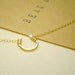 Tiny Luck Necklace - Tiny Hand Formed Gold Filled Horseshoe on Delicate Gold Filled Chain