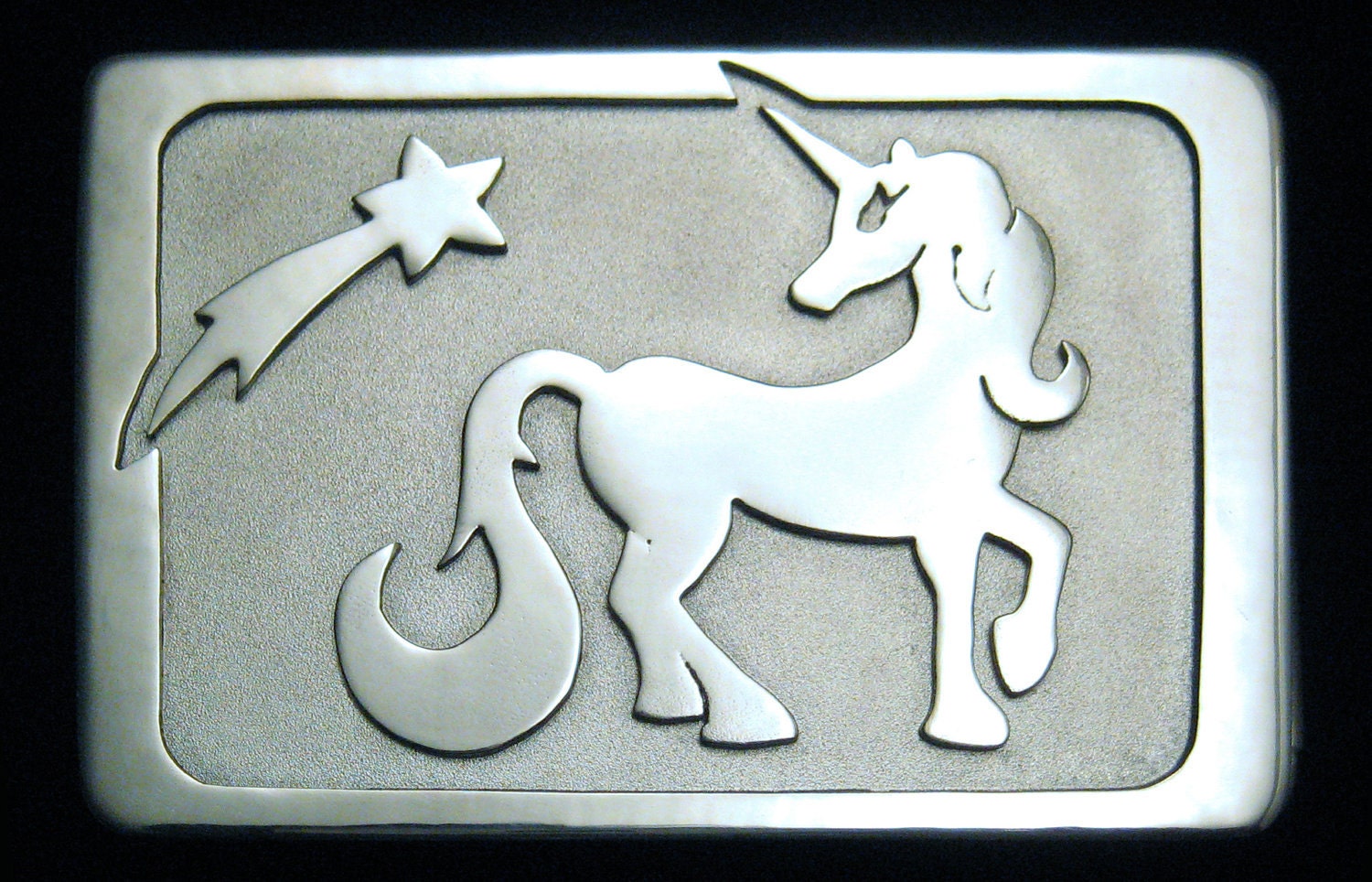 Sterling Silver Unicorn Belt Buckle