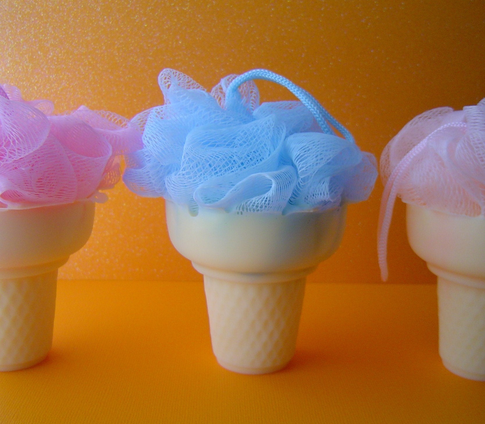 Blueberry Ice Cream Cone Soap on a Rope-Goat's Milk