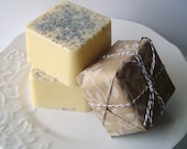 Soap - Lemon Poppy Cake Bar - Goat's Milk Soap - Featured on HGTV 15 Handmade Gift Ideas - Perfect for Mothers day