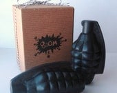 Soap - Hand Grenade Soap - Scented Leather - Glycerin Soap - For Men - Vegan Friendly - Made to order