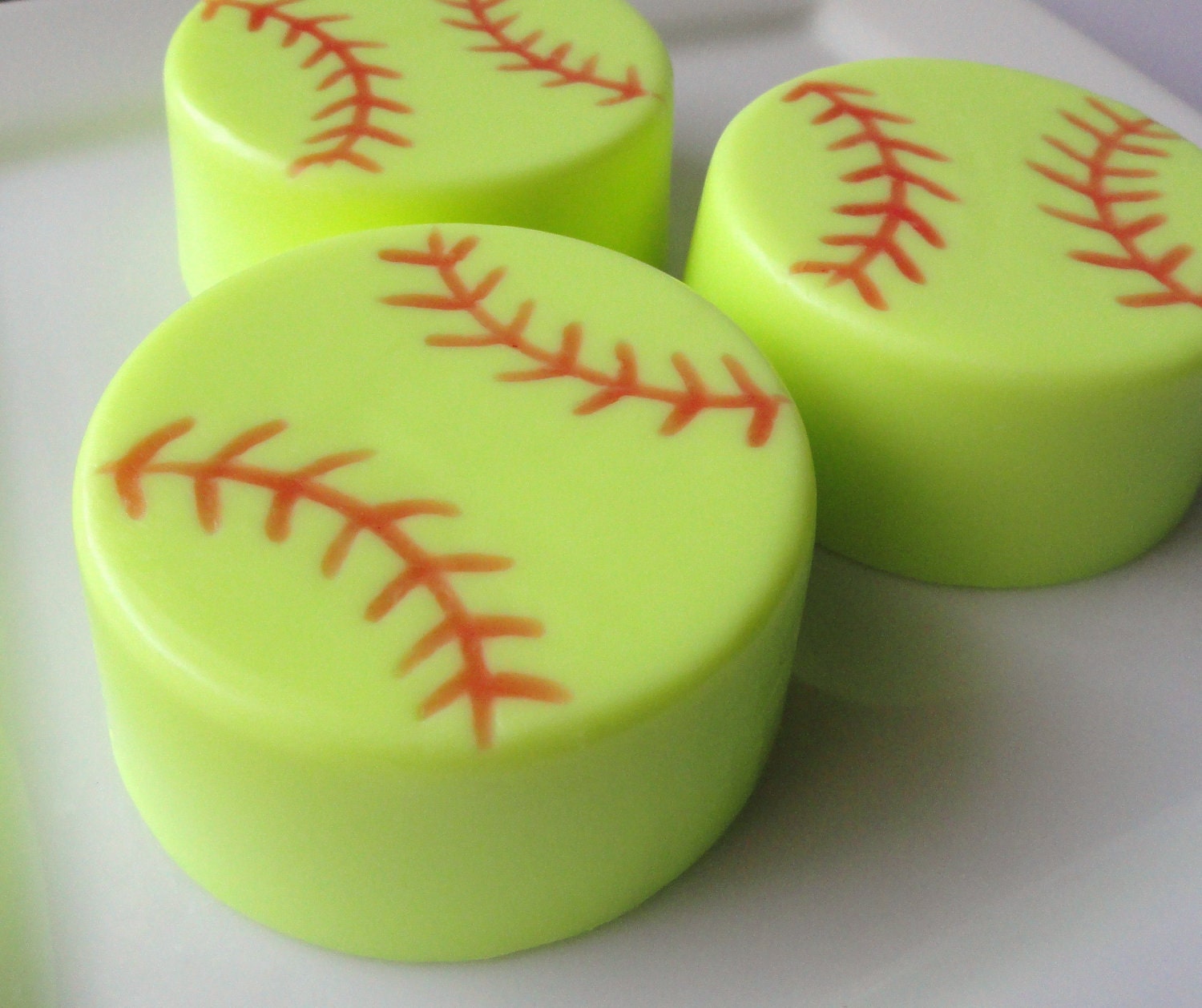 Soap - Softball Baseball Soap - Goats Milk Soap - Cucumber Melon Scented - Fast Pitch - Gift for Her