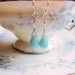 Amazonite Gemstone Briolette and Sterling Silver Earrings