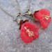 Red Lucite Flower - My Love Blooms for You Earrings