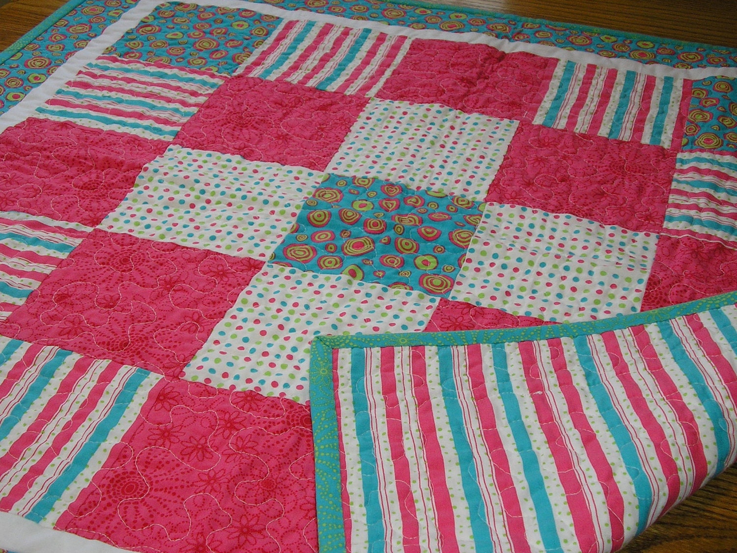Bright  Baby/Lap Quilt or Wall Hanging