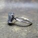 RESERVED - Three Carat Rough Diamond Solitaire and Sterling Silver Ring -  Artisan Jewellery - Handmade and Designed by A Second Time