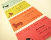Dog Silhouette Calling Cards You Design