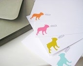 Personalized Dog Silhouette Stationery Set of 12