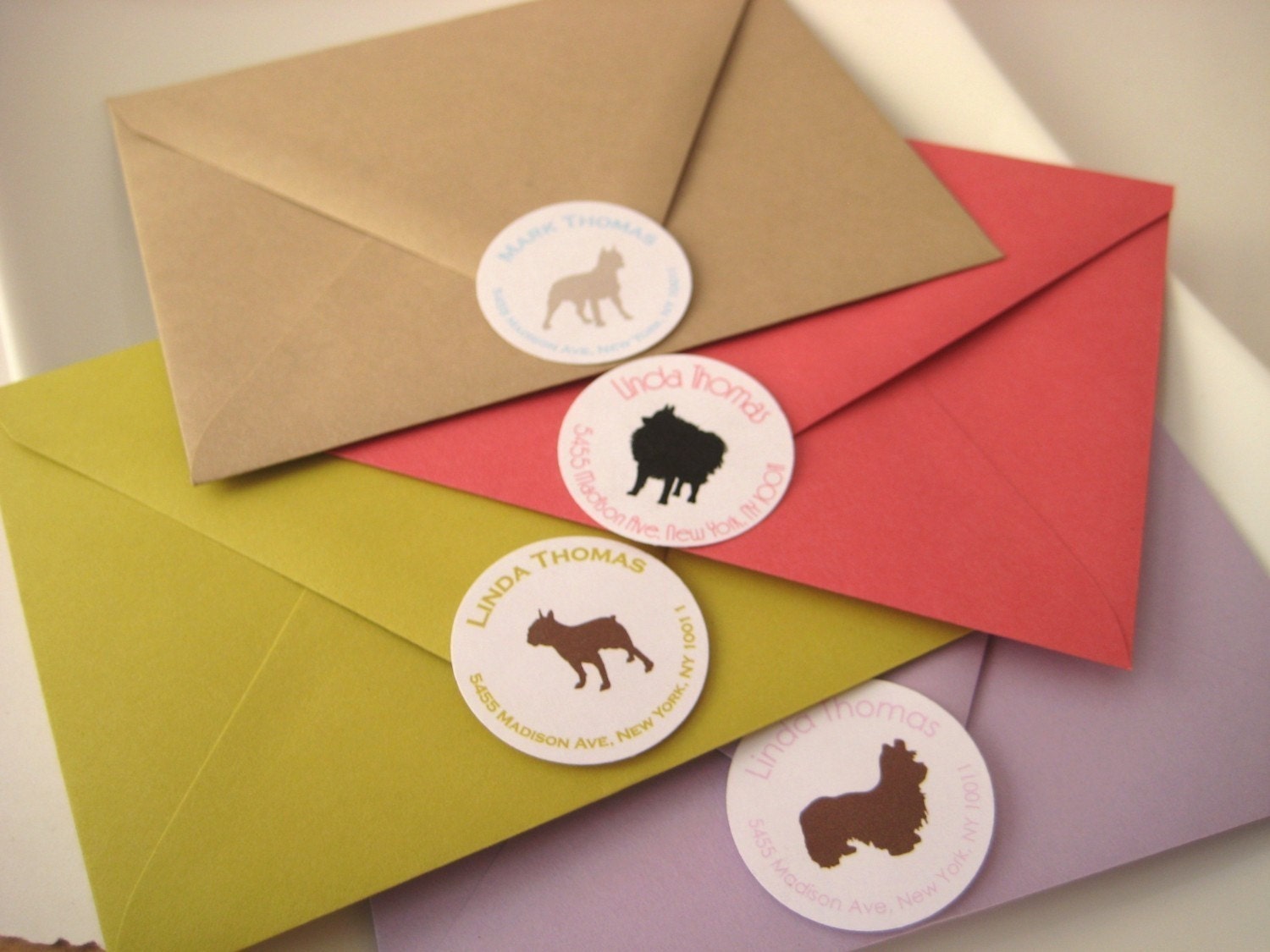 Dog Silhouette Address Labels Design Your Own