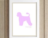 Dog Silhouette Print Personalized 5 x 7