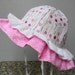 Double Ruffle SUNHAT for babies and toddlers, pink cotton washable sunbonnet