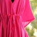 Beach Cover Up - Caftan Maxi Dress in Fuchsia