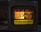 OLD CAR REPAIR Ad - Fotolyte Vintage Magic Lantern Slide Light Box