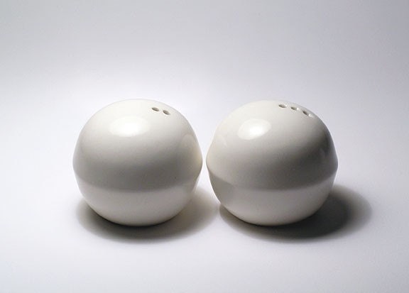 Salt and Pepper Shakers - Spheres with Crease - SALE