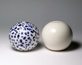 Salt and Pepper Shakers -  Dalmatian Blue Spots - SALE