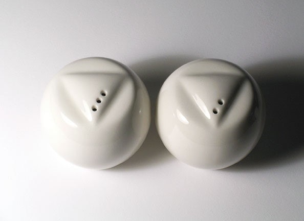 Salt and Pepper Shakers - New - Two Triangles Set