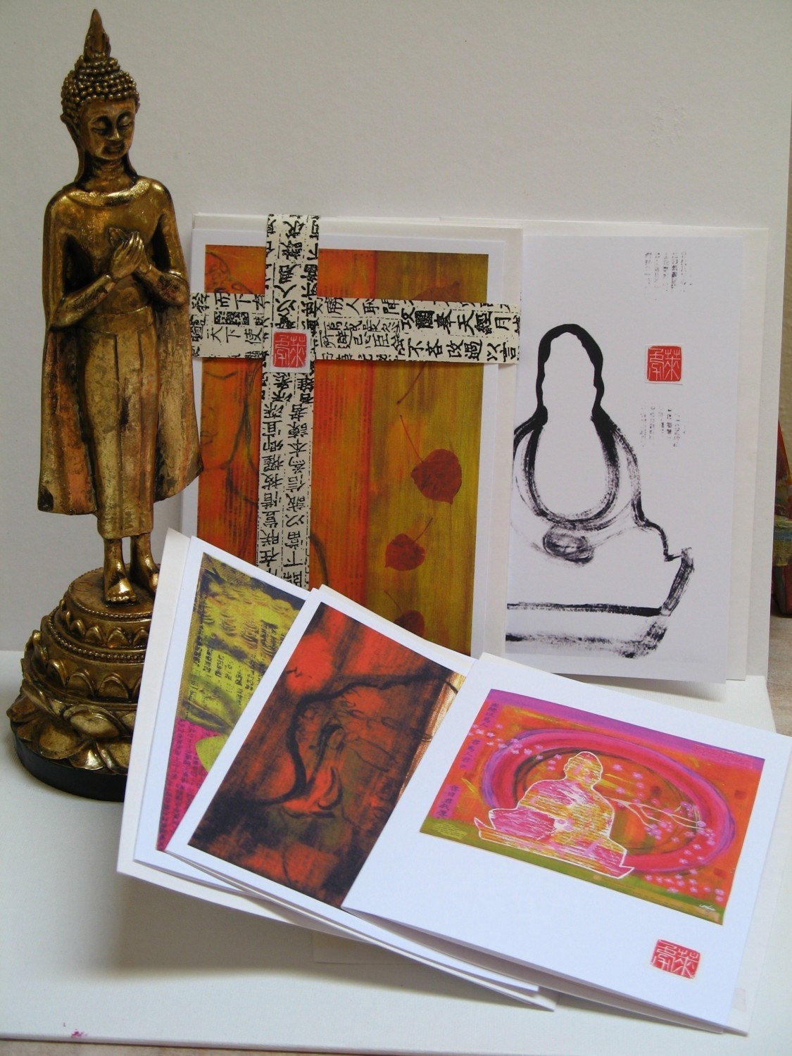 Buddha Note Cards  6 pak