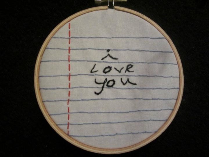I love you hoop wall hanging