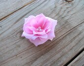Clearance Little Light Pink Rose Flower Fascinator Hair Clip with White Pearls