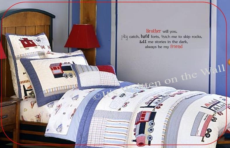BROTHERS -A perfect quote about Brothers Vinyl Lettering Wall Saying SEE 61 Vinyl Colors