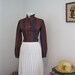 vintage womens blouse 1980s BOMBSHELL with ruffles and puff sleeve