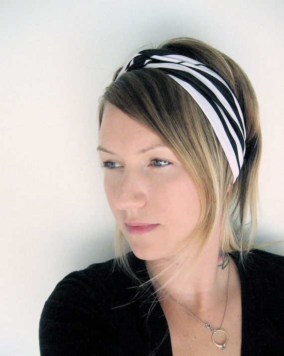 The Twist Turban Headband- In Knit Zebra Print, bohemian style