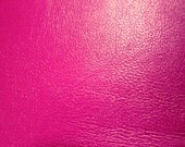 Faux Leather Fabric in Lambskin Pattern - Hot Pink - Half Yard