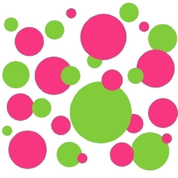 Set of 130 Polka Dots two colors (you choose colors) Wall Decal Stickers Kids Room Decor Vinyl Circles LARGE SET