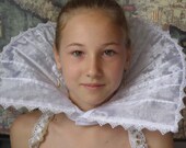 White Organza  ELIZABETHAN  STYLE Collar