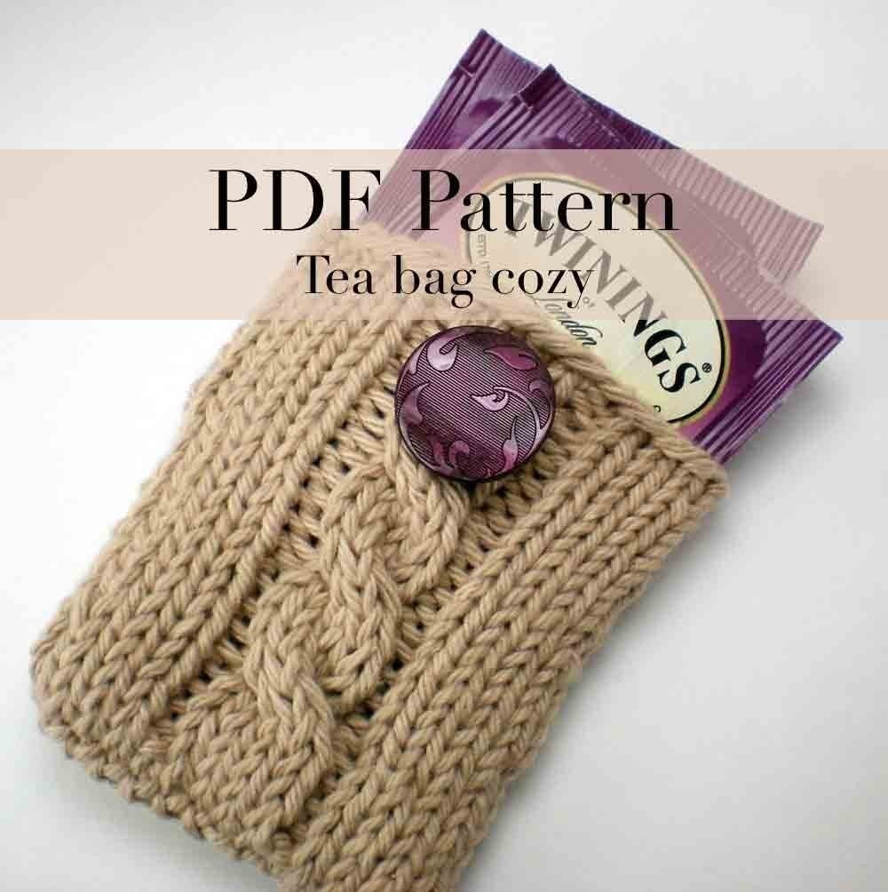 PDF Knitting Pattern Tea Bag Holder by onaroll on Etsy