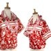 50s Vintage Red and White Polynesian Tiki Print - Liberty House Hawaiian Shirt - size Medium