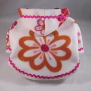 Flower Power Fleece Hoody for Hippie Dogs
