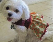 Etsy Burgundy Ghost Halloween Holiday Dog Dress with Lace Trim