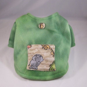 Green Dog Sweater for Chihuahuas Yorkies Maltese with Safari Print