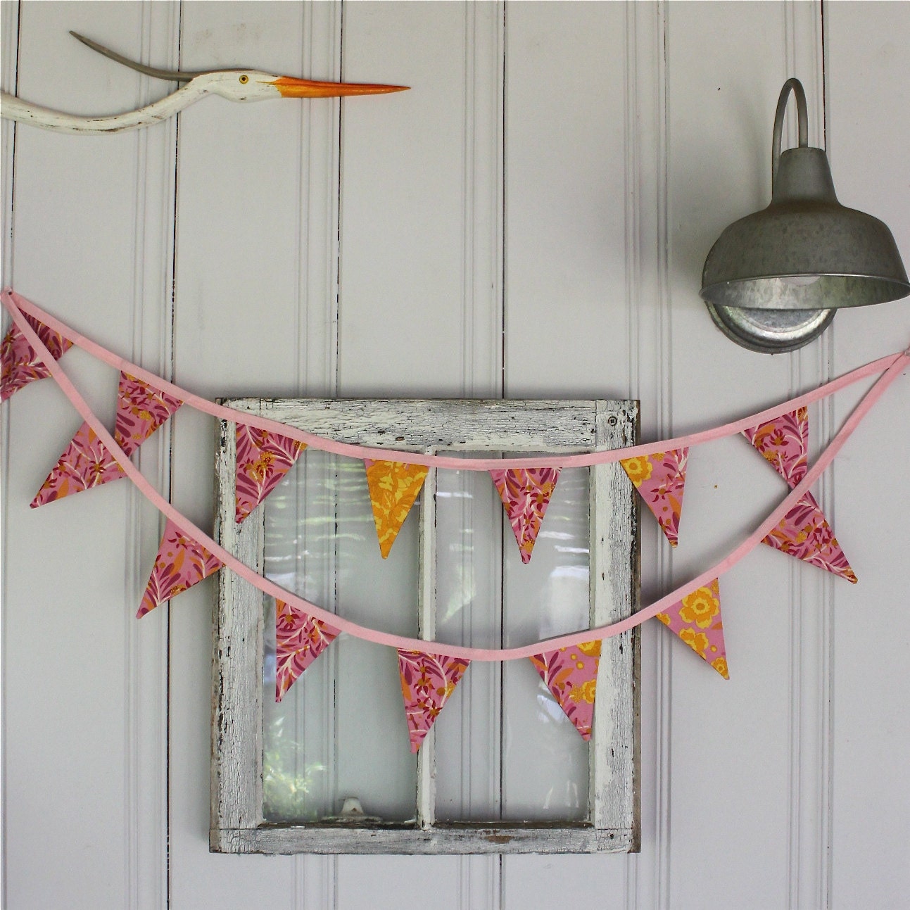 SALE 50% off - Mini Bunting Flags with Anna Maria Horner Fabric - Good Folks