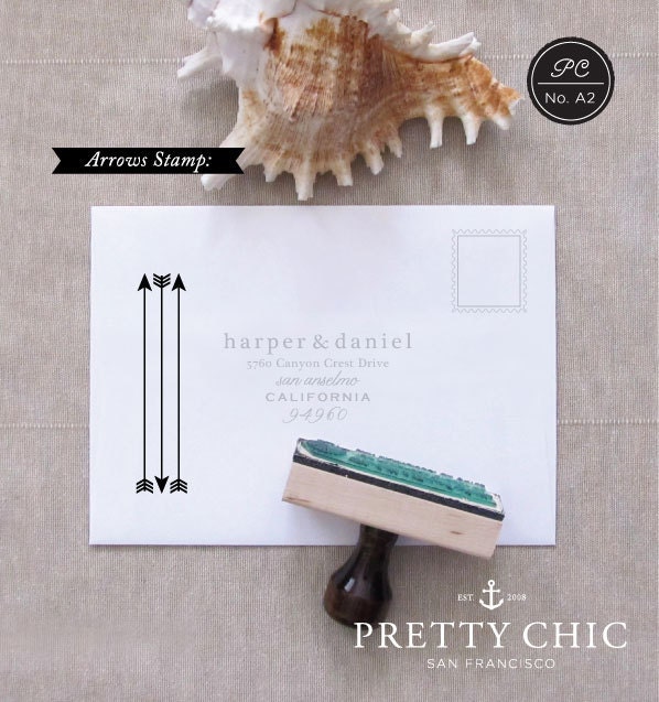 Arrows Stamp - Custom Stamp Design by Pretty Chic SF