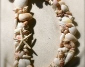 Sea Shell Covered 12 Inch Wedding Initial Letter  Monogram Door Wreath