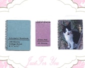 Miniature Spiral Bound Notebook/Steno Pad 3pc set- 1 inch scale