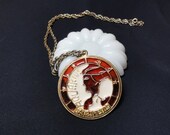 Vintage Aquarius Zodiac Astrology- January & February Birthday -Pendant Necklace Suncatcher