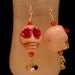 Dia de los Muertos Flowered Skull Earrings- Day of the Dead- You pick the COLORS