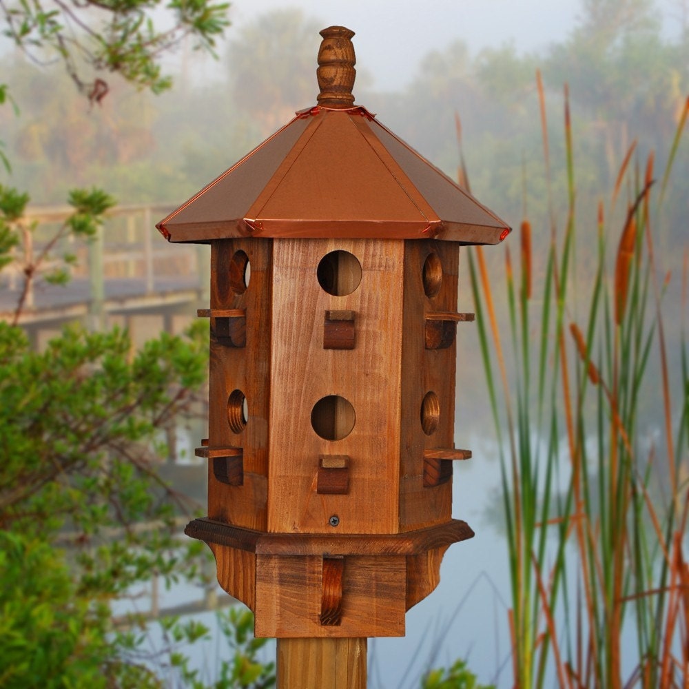 Large Bird House Copper Birdhouse Purple Martin Box by BeeGracious