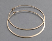 Hammered Gold Filled or Sterling Silver Hoops, Simple Everyday Earrings