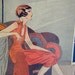 1927 Flapper Litho Matted Print - Moonbeam Kiss Her For Me