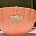 Tea cup pig sterling silver necklace