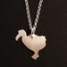 Dodo necklace. Handmade. Sterling Silver. Contemporary design.